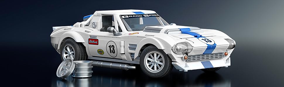 Mattel Brick Shop Hot Wheels Elite Series Corvette Grand Sport Ensemble de construction (918 pièces)
